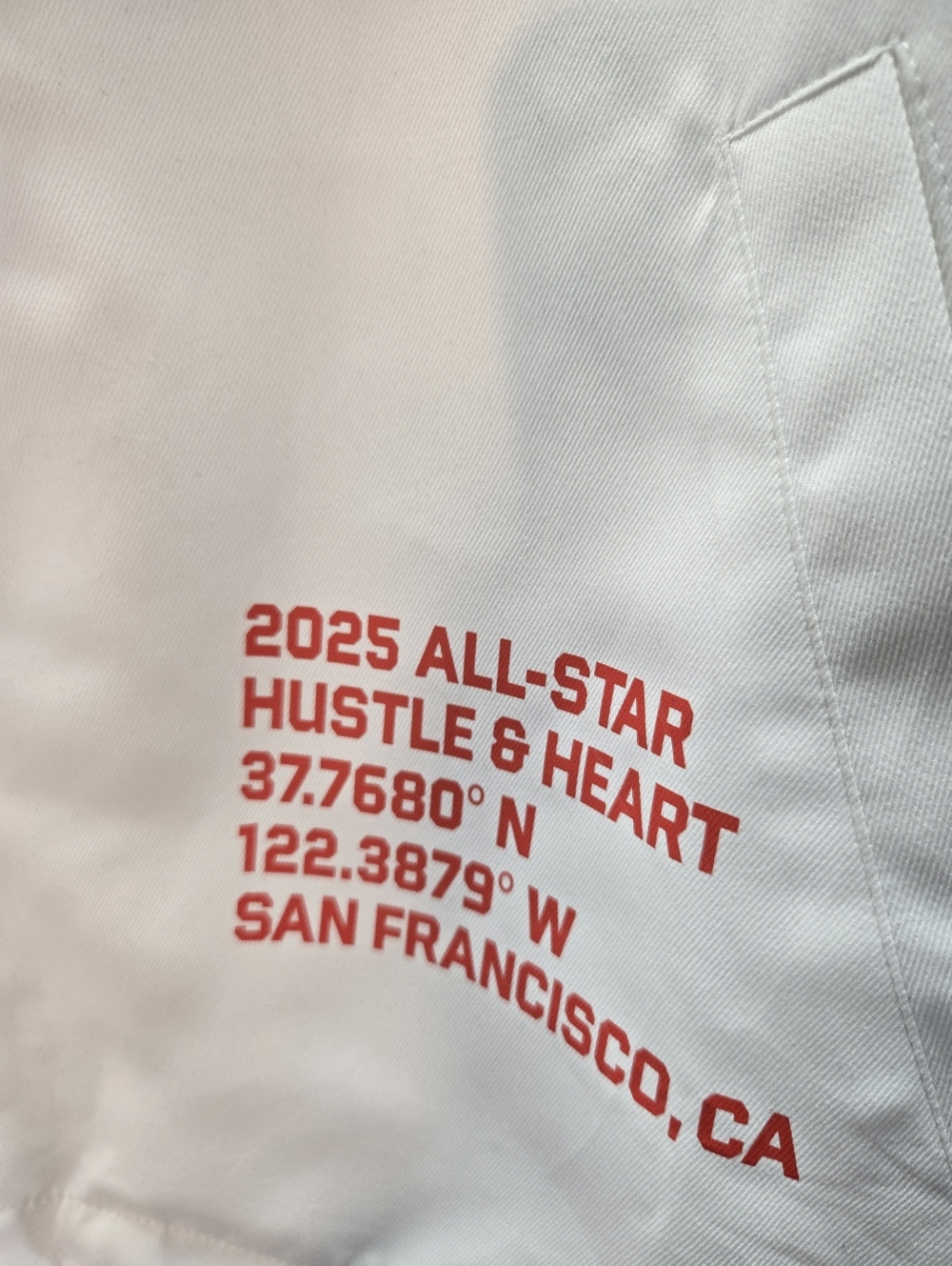 Door Dash x Aces 2025 All-Star Men's Size XL White Jacket New with Tags - Picture 5 of 7